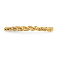14k Polished Twisted Rope Ring-R604
