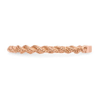 14k Rose Gold Polished Twisted Rope Ring-R605