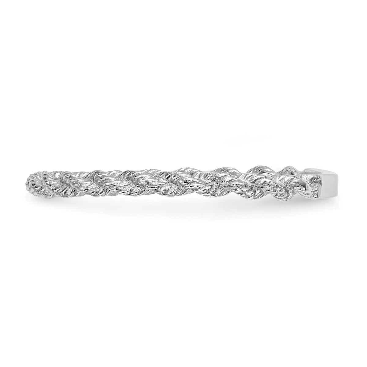 14k White Gold Polished Twisted Rope Ring-R606
