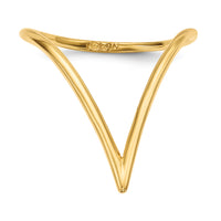 14k Chevron Shaped Ring-R609
