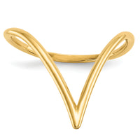 14k Chevron Shaped Ring-R609