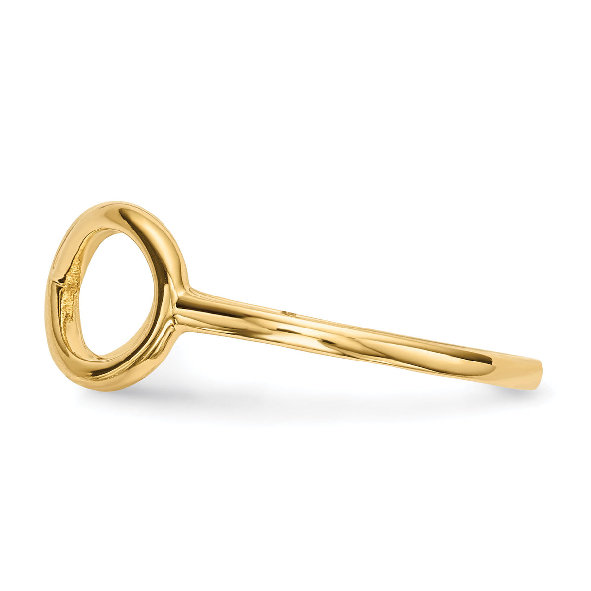 14k Gold Polished Infinity Ring-R611