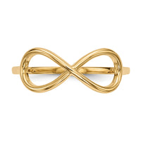 14k Gold Polished Infinity Ring-R611