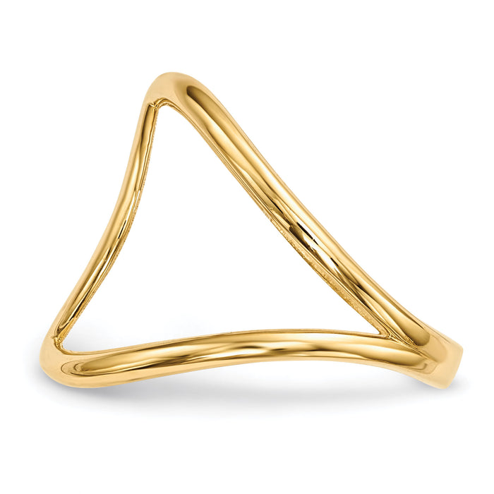 14k Gold Polished Ring-R620