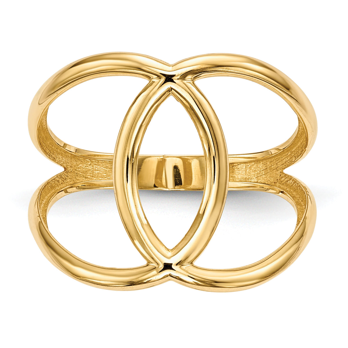 14k Gold Polished Ring-R620