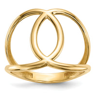 14k Gold Polished Ring-R620