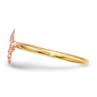 14k Two-tone Polished Fleur de Lis Ring-R623