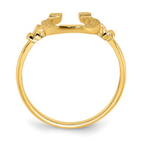 14k Polished Horseshoe Ring-R644