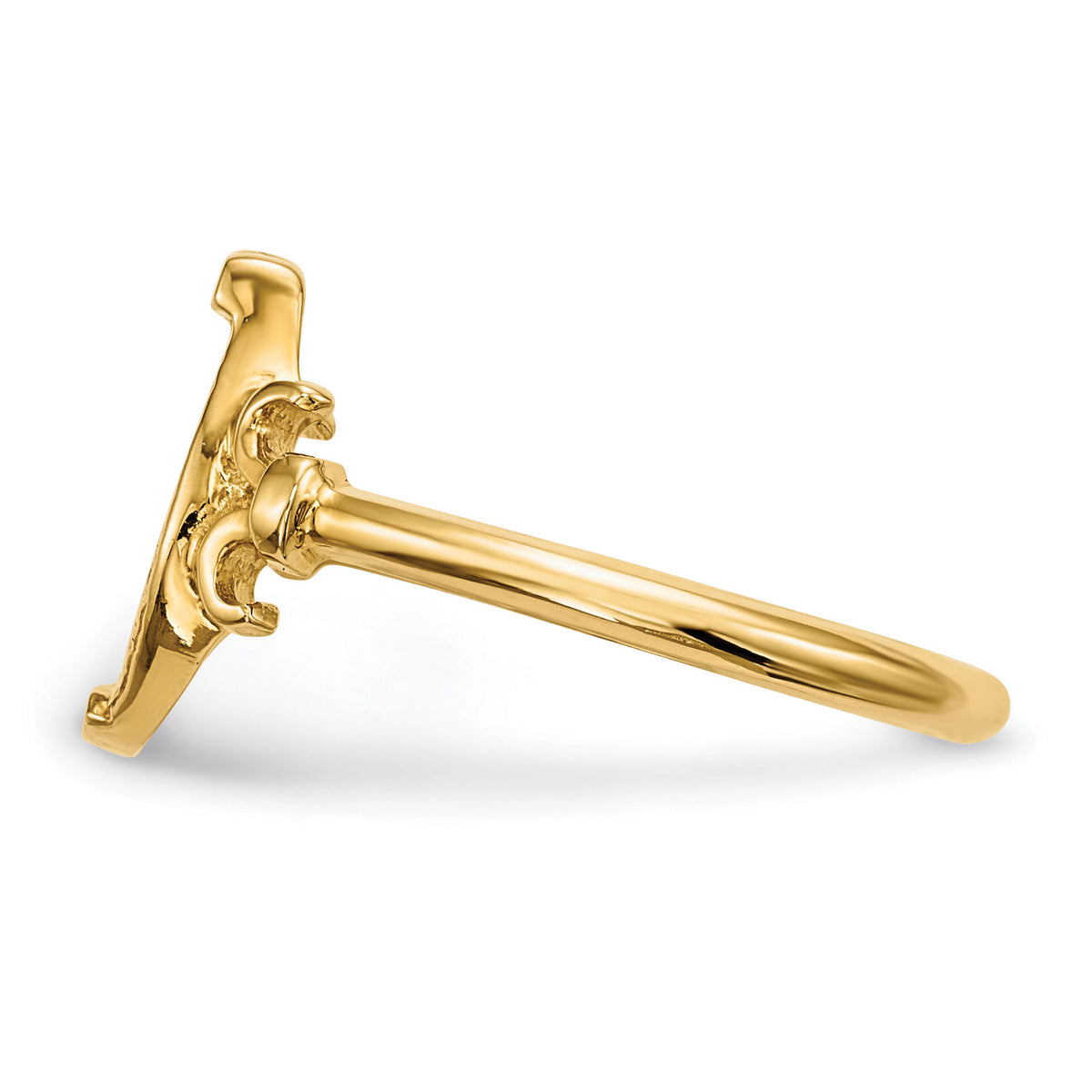 14k Polished Horseshoe Ring-R644