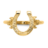 14k Polished Horseshoe Ring-R644