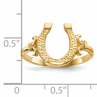 14k Polished Horseshoe Ring-R644