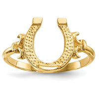 14k Polished Horseshoe Ring-R644