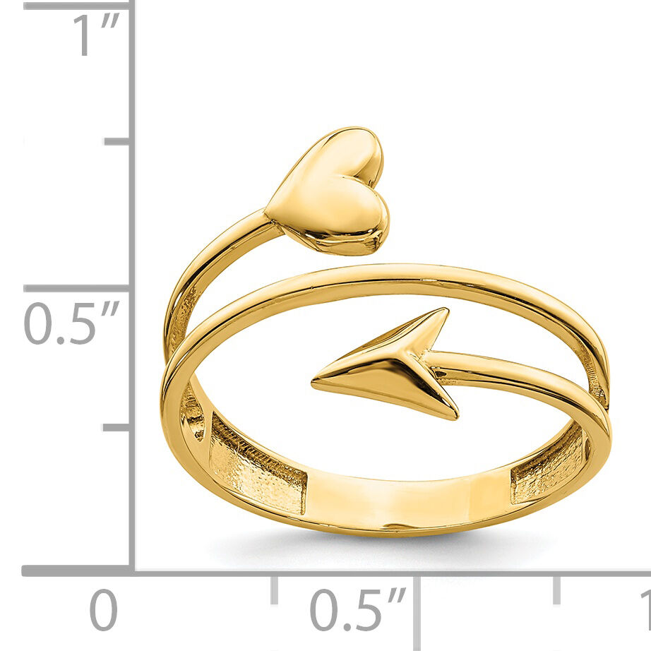 14K Heart and Arrow Ring-R653