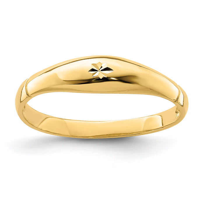 14K D/C Band Ring-R657