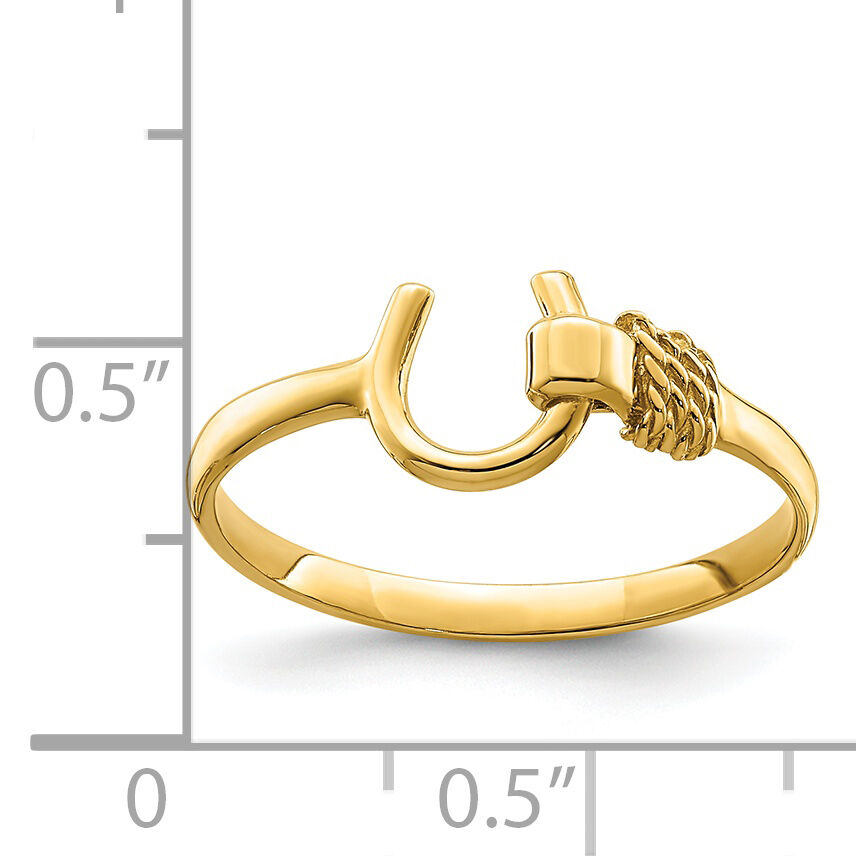 14K Horseshoe Ring-R664