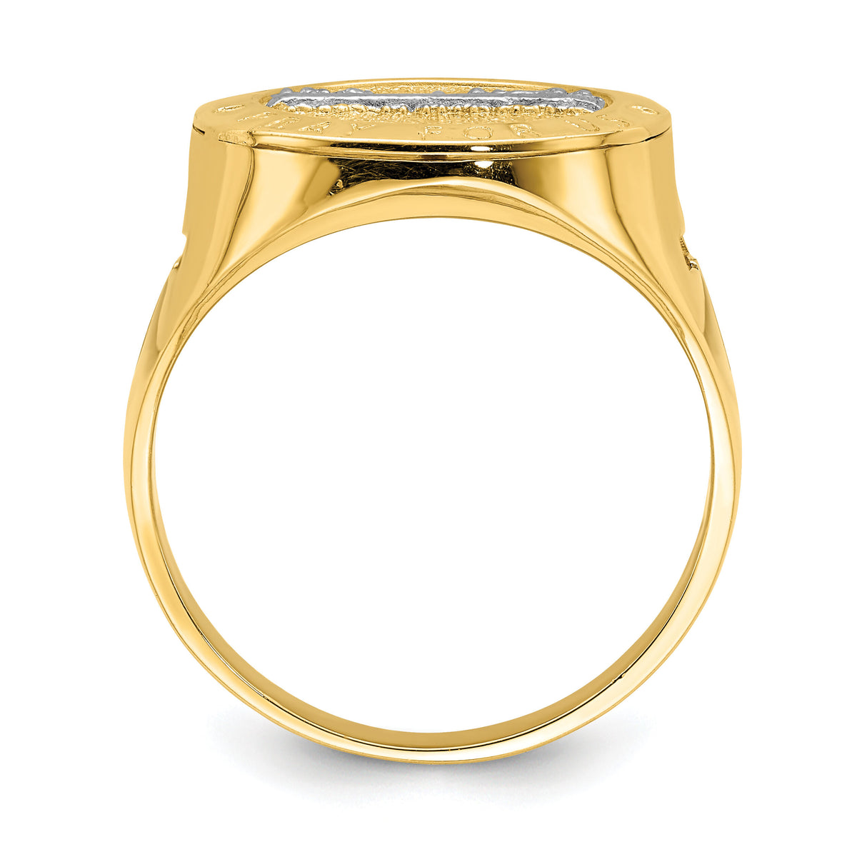 14K w/Rhodium The Last Supper Men's Ring-R668