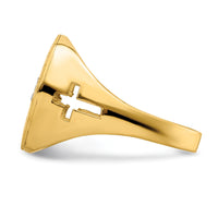 14K w/Rhodium The Last Supper Men's Ring-R668