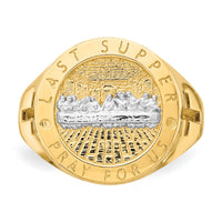 14K w/Rhodium The Last Supper Men's Ring-R668