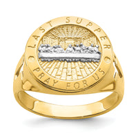 14K w/Rhodium The Last Supper Men's Ring-R668