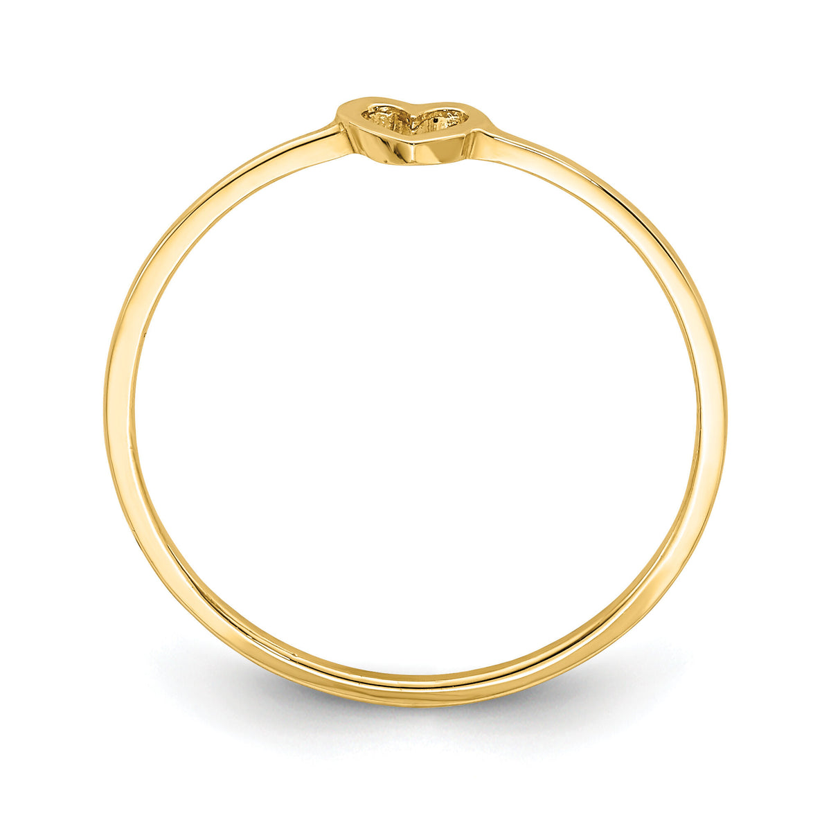 14K Polished Heart Ring-R671