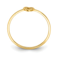14K Polished Heart Ring-R671
