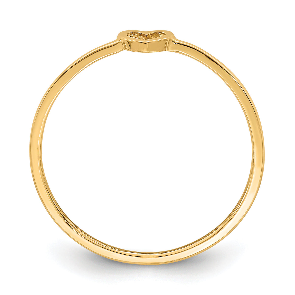 14K Rose Polished Heart Ring-R671R