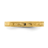 14K Polished Floral Band-R672