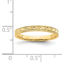 14K Polished Floral Band-R672