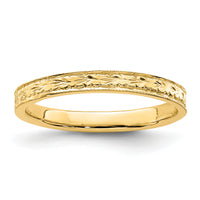 14K Polished Floral Band-R672