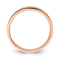 14K Rose Polished Floral Band-R672R