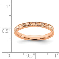 14K Rose Polished Floral Band-R672R