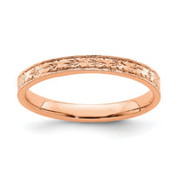 14K Rose Polished Floral Band-R672R