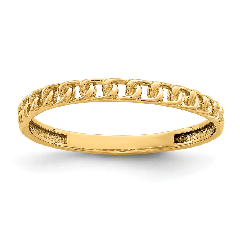 14K Link Design Ring-R674