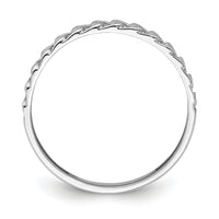 14K White Gold Link Design Ring-R674W