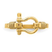 14K Shackle w/ Rope Edge Ring ()-R676