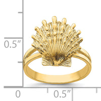 14K Lion's Paw Shell Ring-R678