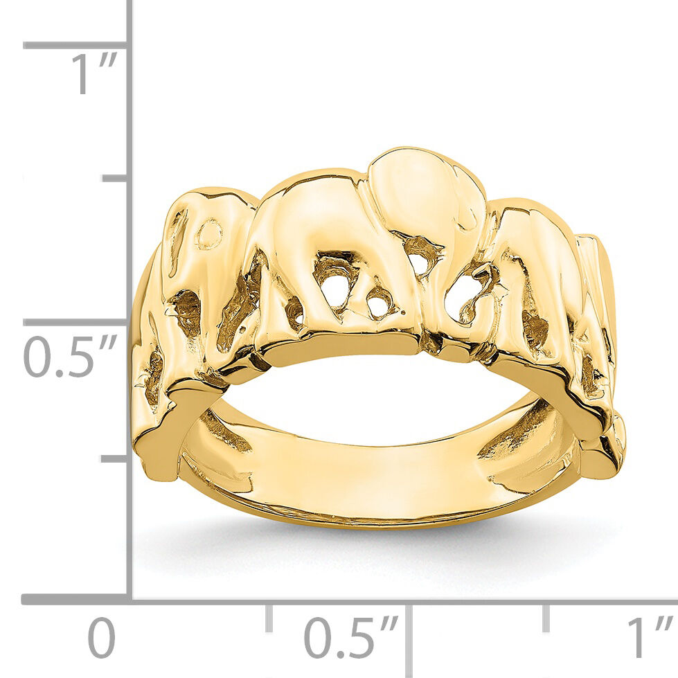 14k Polished Elephant Ring-R691