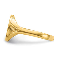 14k Oval Star Diamond Center Baby Ring-R692
