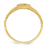 14k Polished Claddagh Ring ()-R698