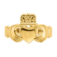 14k Polished Claddagh Ring ()-R698