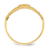 14k Polished Claddagh Ring ()-R699