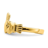 14k Polished Claddagh Ring ()-R699