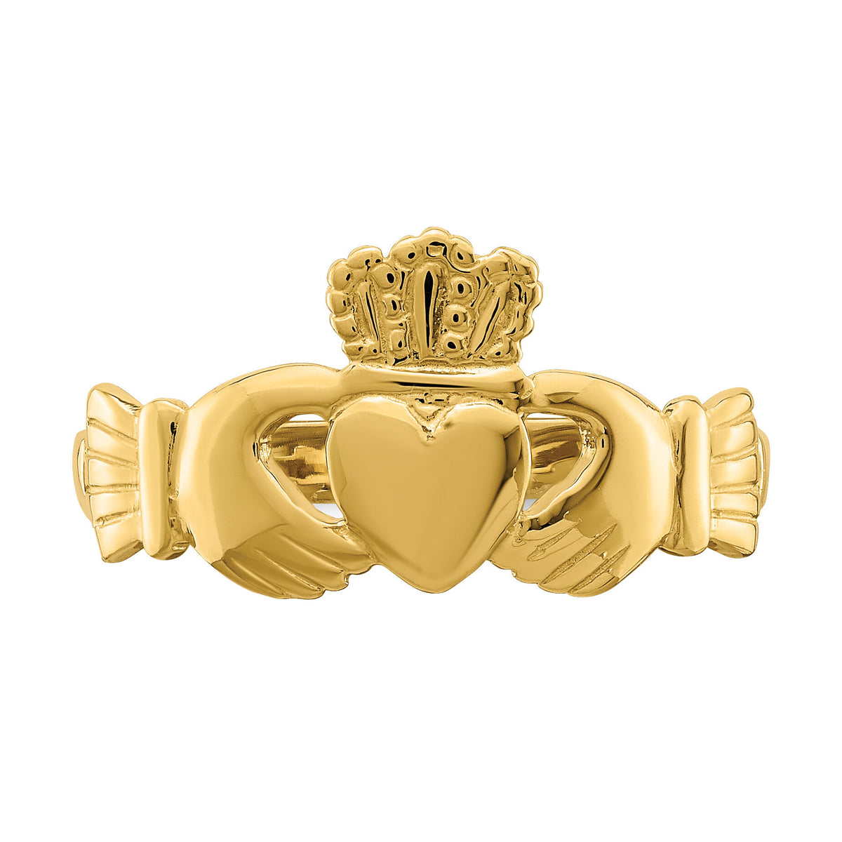 14k Polished Claddagh Ring ()-R699