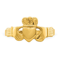 14k Polished Claddagh Ring-R700