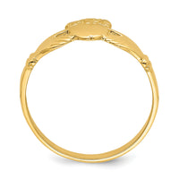 14k Polished Claddagh Ring-R701