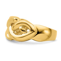 14k Polished Entwined Braided Ring-R703