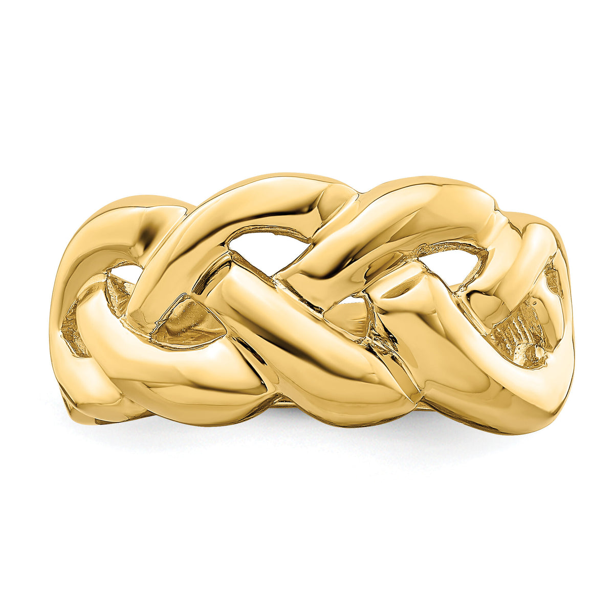 14k Polished Entwined Braided Ring-R703