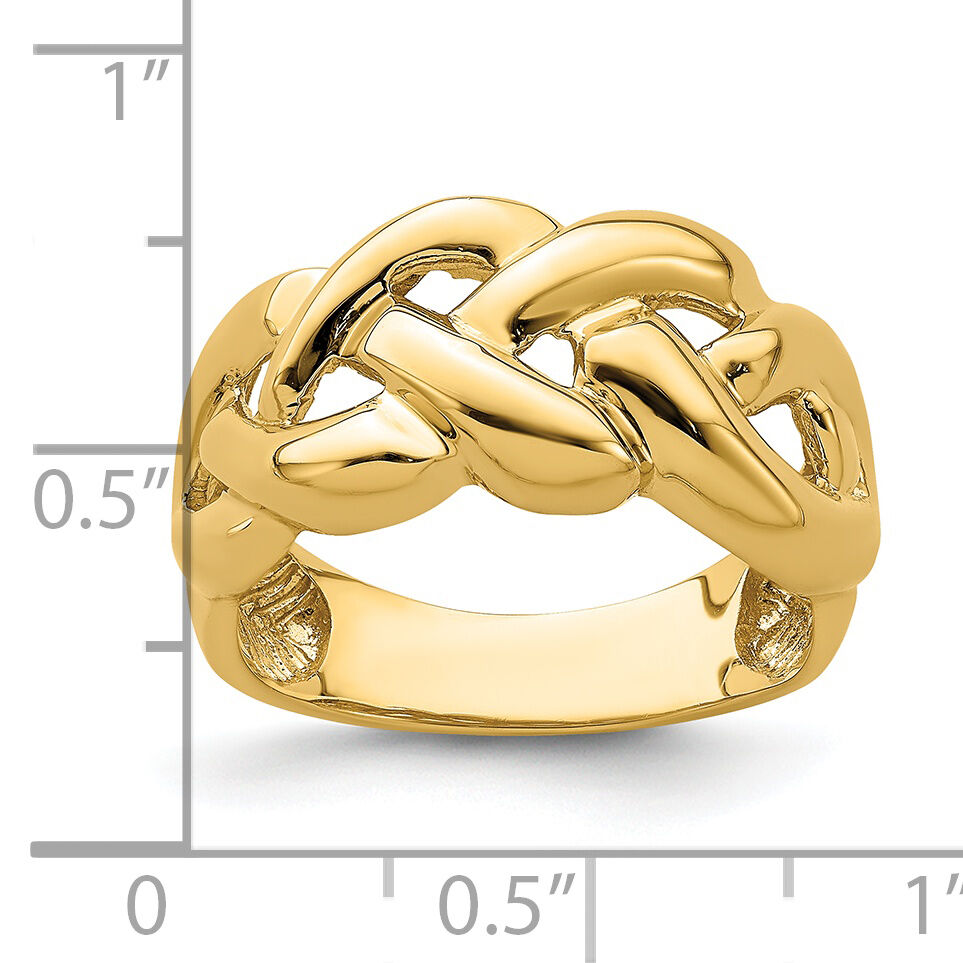14k Polished Entwined Braided Ring-R703