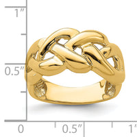 14k Polished Entwined Braided Ring-R703