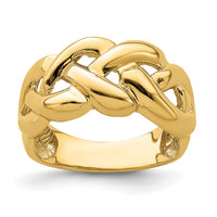 14k Polished Entwined Braided Ring-R703